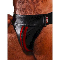 Colt Leather Zip Jock - Red