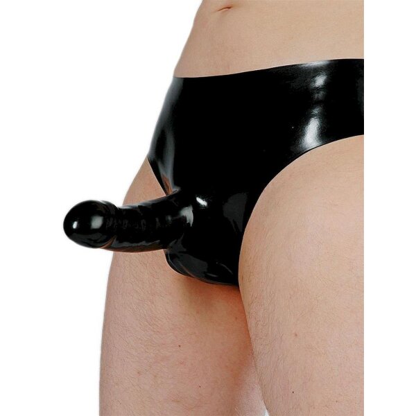 Fetisso Slip with Condom Underwear Black