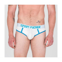 Sport Fucker Hooker Open Brief Underwear White/Blue