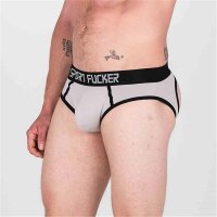 Sport Fucker Hooker Open Brief - Grau / Schwarz - M