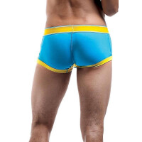 Male Power Attacker Mini Short Trunk Boxer blau/gelb