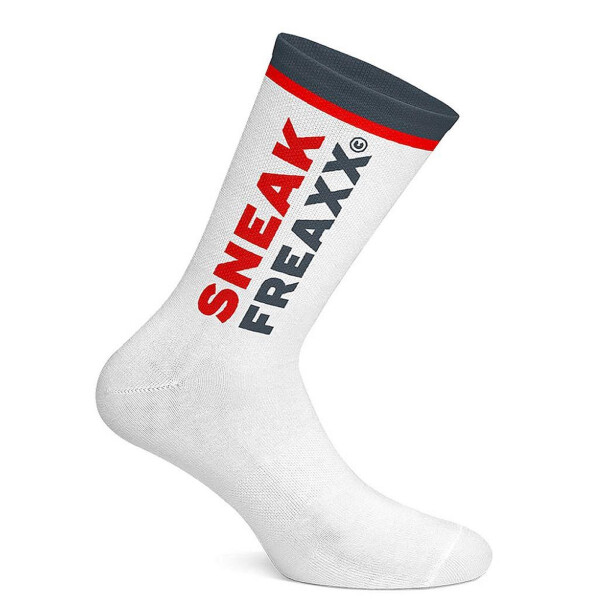 Sneak Freaxx Socks Sniffer Socks White Grey/Red One Size