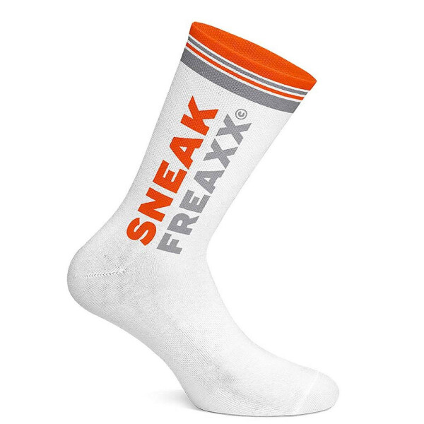 Sneak Freaxx Socks Smell Socks White Neon Orange/Grey One Size