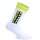 Sneak Freaxx Big Stripe Yellow Neon Socks White One Size