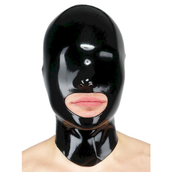 Fetisso Mask Open Mouth Black