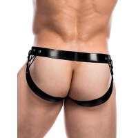 Cut4Men Desire Jockstrap Underwear Black Leatherette