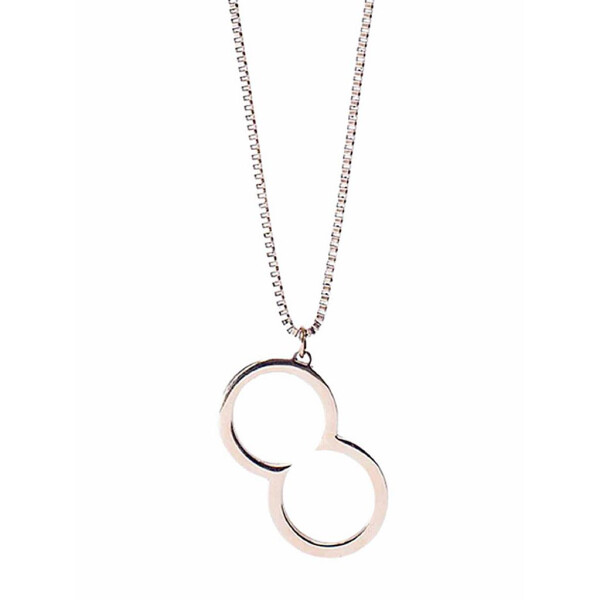 2Eros Logo Pendant Necklace Rose Gold