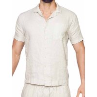 2Eros Breezy Linen Short Sleeve Classic Shirt Beige