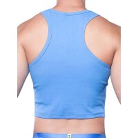 Supawear Ribbed Cropped Singlet Tank Top Marina