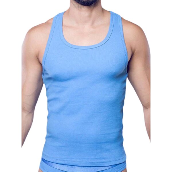 Supawear Ribbed Singlet Tank Top Marina