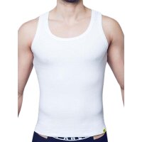 Supawear Ribbed Slashed Singlet Tank Top White