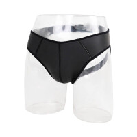 Rude Rider Neoprene Brief Open Back Bottoms Black