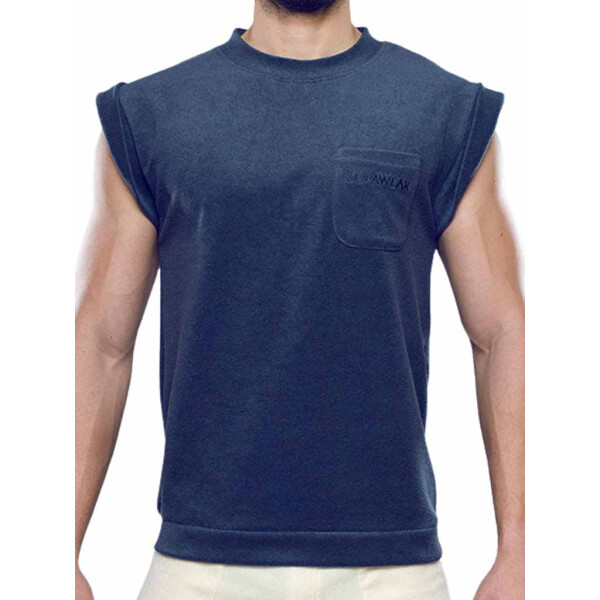 Supawear Terry Toweling Tank Top Navy