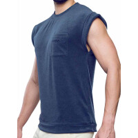 Supawear Terry Toweling Tank Top Navy