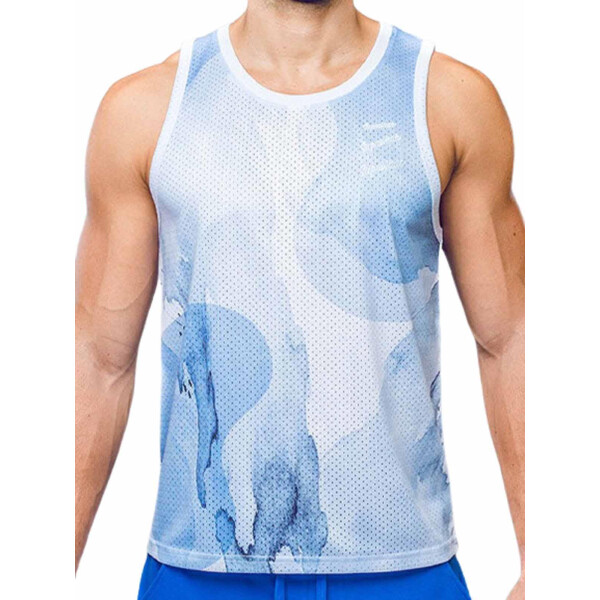 Supawear Mesh Tank Top Toner Blue