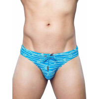 2Eros V20 Print Swim Brief Swimwear Manrope Blue