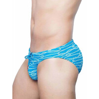 2Eros V20 Print Swim Brief Swimwear Manrope Blue