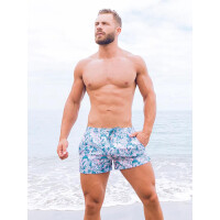 2Eros Print Swim Shorts S50 Coral Teal