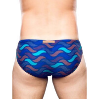 2Eros Print Swim Briefs V10 Ocean Blue