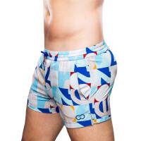 2Eros Print Swim Shorts S50 Insignia Turquoise