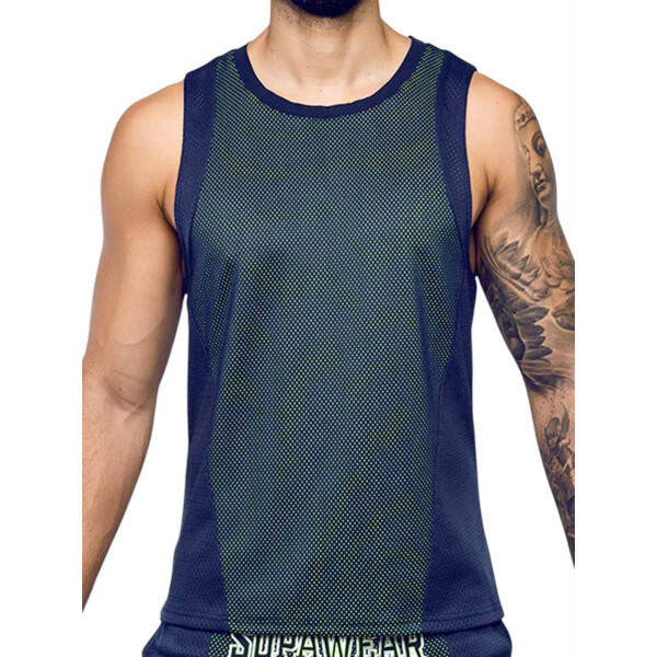 Supawear Swish Mesh Singlet Neon Green
