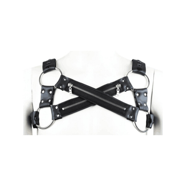 Neoprene Bulldog Chest Harness Black Adjustable