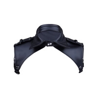 Leatherette Collar Harness Black One Size