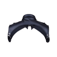 Leatherette Collar Harness Black One Size