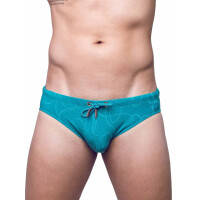 2Eros V10 Textured Swim Brief Signet Ripple Green