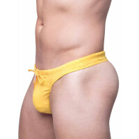2Eros V80 Textured Swim Thong Signet Ripple Yellow