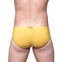 2Eros V10 Textured Swim Brief Signet Ripple Yellow